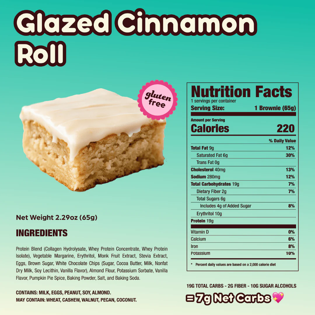Glazed Cinnamon Roll Protein Brownie - Image 6